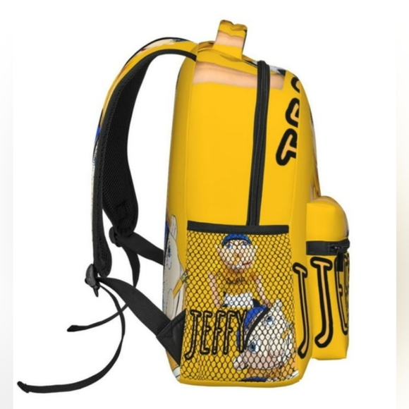 Woodyotime Sml Jeffy Fashionable Unisex Backpack-Yellow - Picture 4 of 4